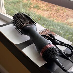 Lange Black and Pink 75 mm Hair Dryer Brush BRAND NEW